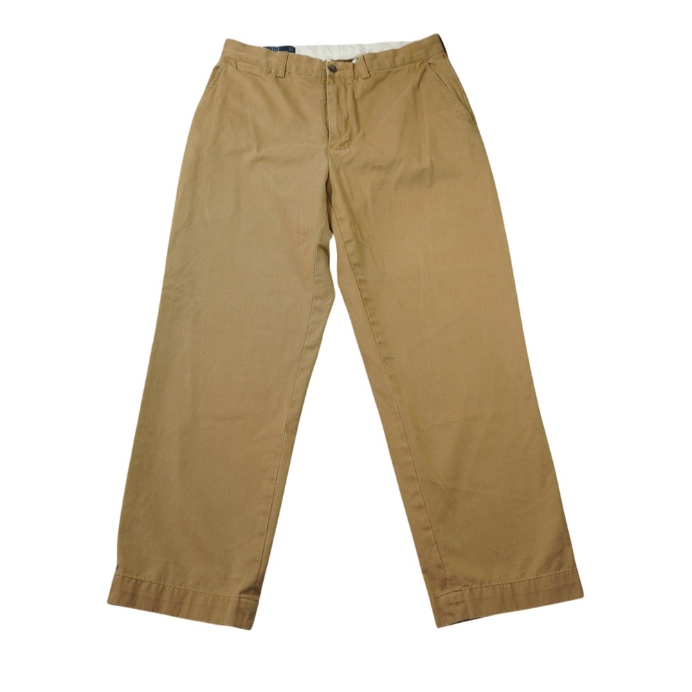 Polo Ralph Lauren Prospect Pant Mens 32x28 Tan Khaki Chino Straight Leg Cotton